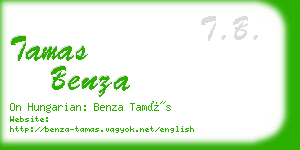 tamas benza business card